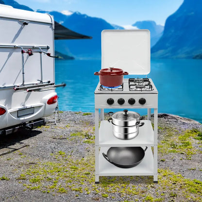 💥💥 🍳 4 Burner Outdoor Gas Stove | Natural Gas & LPG Compatible