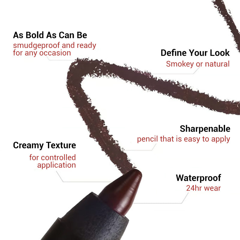 Limited Offer-Waterproof Eyeliner Duo Sharpenable Eye Pencil With Free Sharpener💖