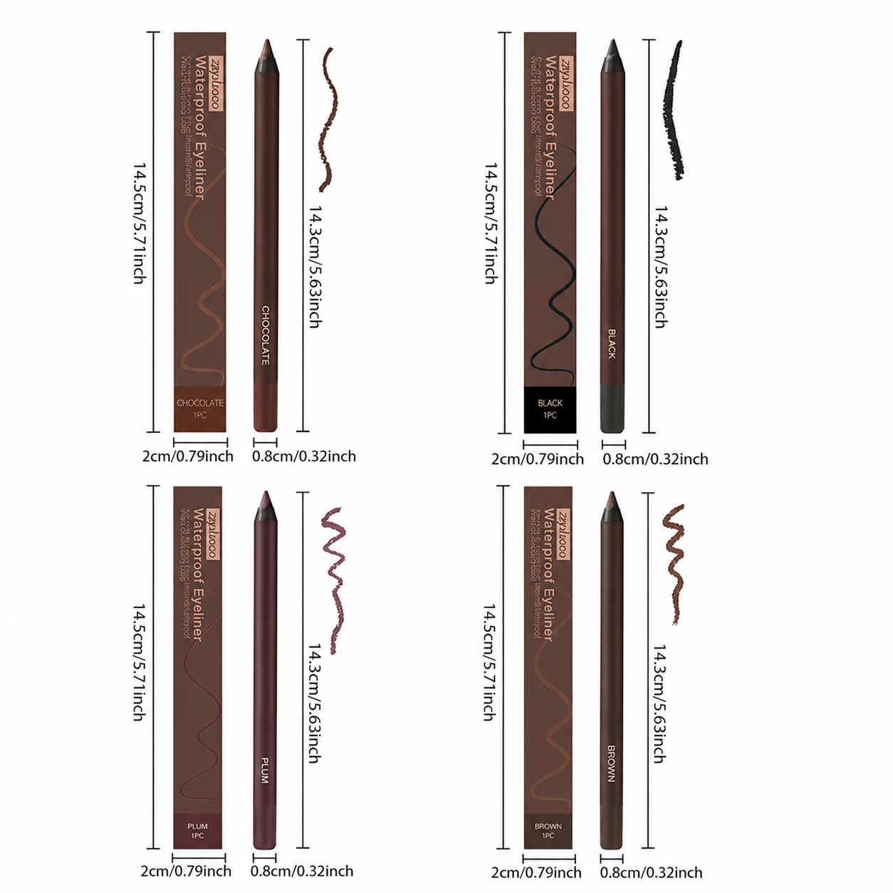 Limited Offer-Waterproof Eyeliner Duo Sharpenable Eye Pencil With Free Sharpener💖