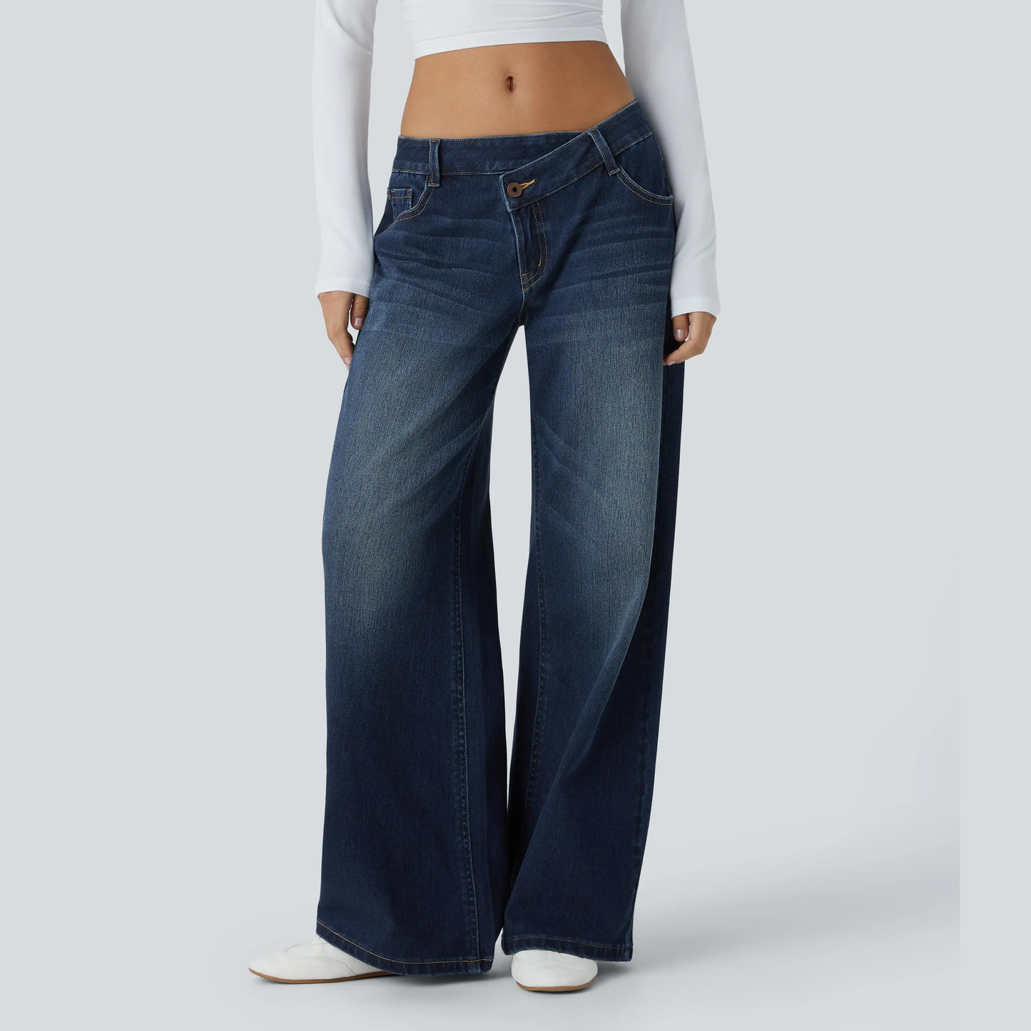 ⚡Women's Low Rise Wide Leg Jeans