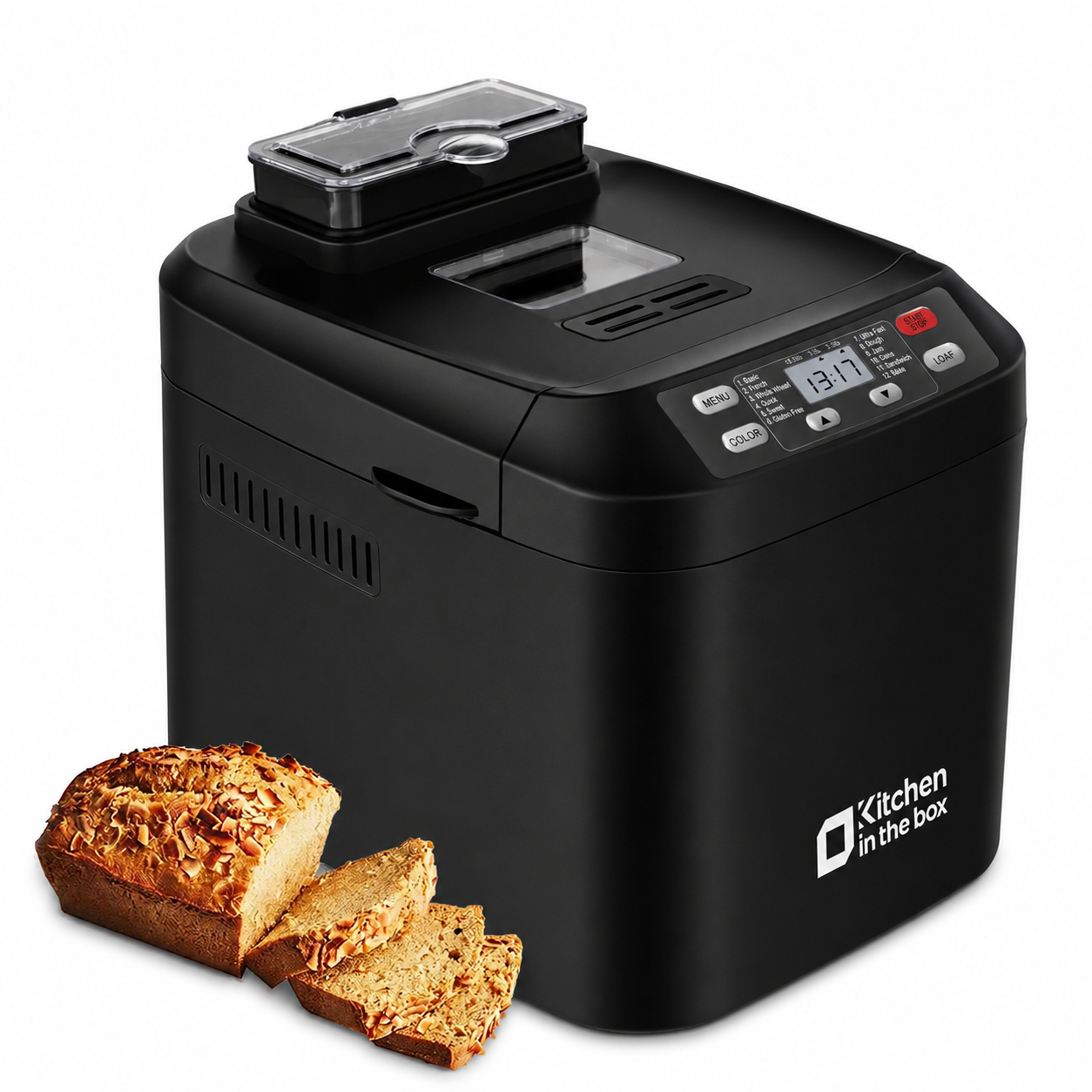 Automatic Bread Maker 2LB - 12-in-1 with Nut Dispenser